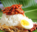 nasi lemak konjac dengan sambal dan telur